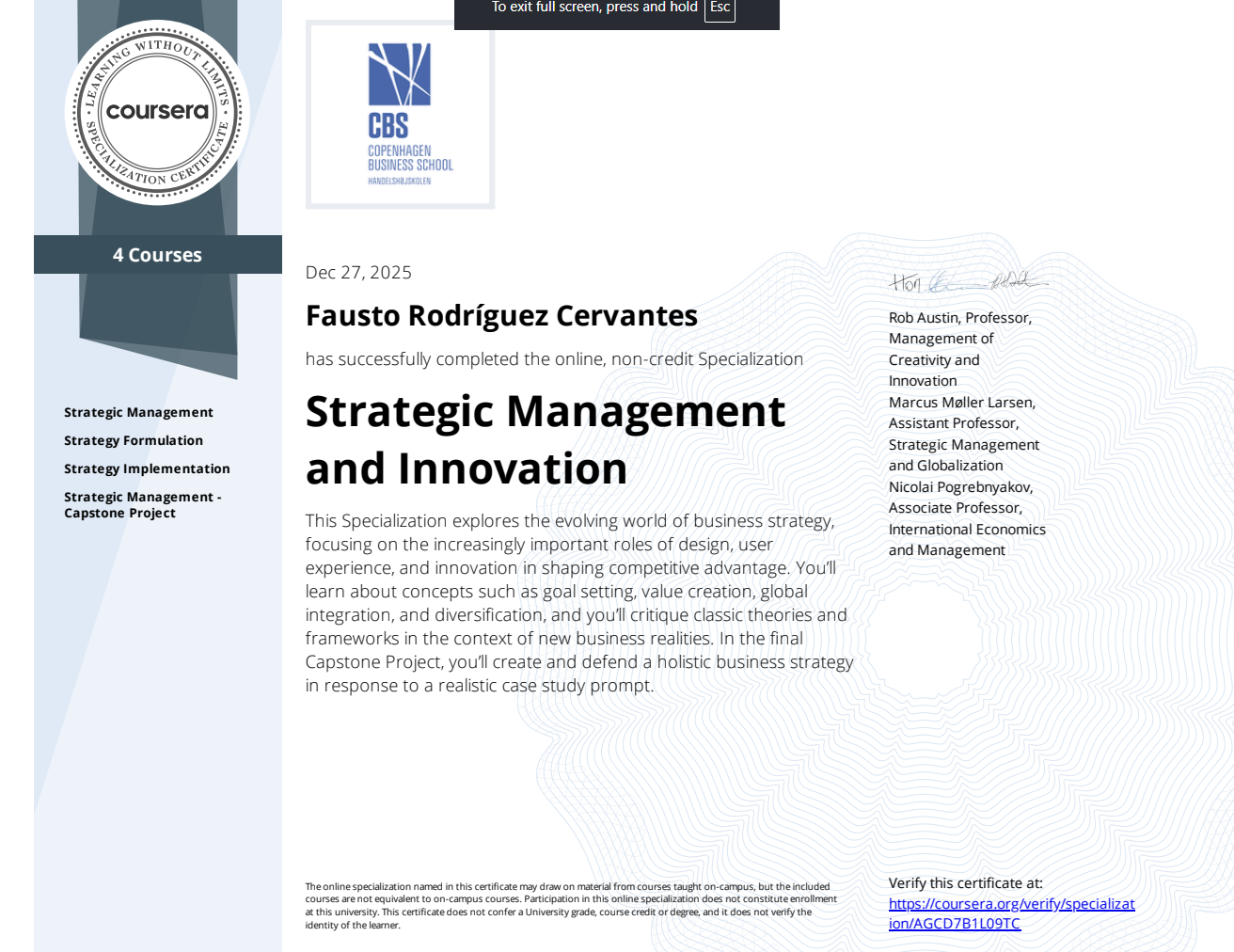 Strategic Management and Innovation